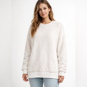 NWOT SUMMER & ROSE Cozy Oversized Fleece Sherpa Pullover Size Large/XL fabfitfun